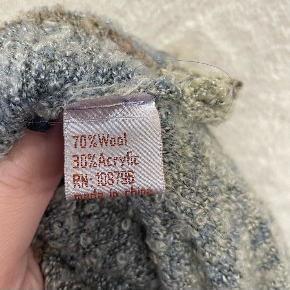 Ann Maurice wool poncho sweater turtle neck women’s large - Picture 8 of 9